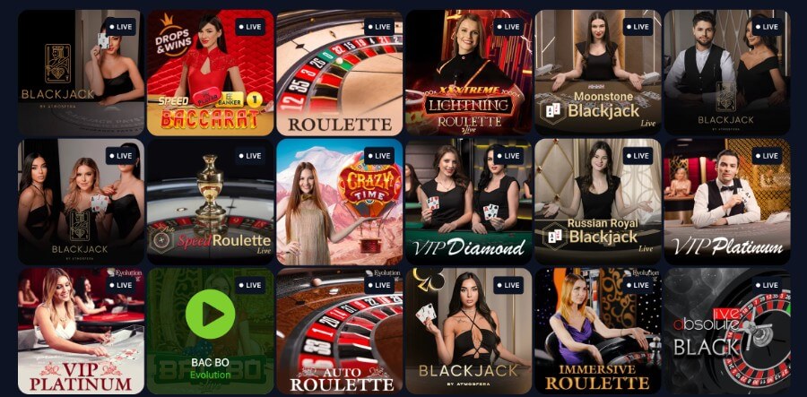 Casino en vivo en Bets.io